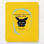 kat op katnip-talk grappige kleuren aanpassen muismat (Voorkant)