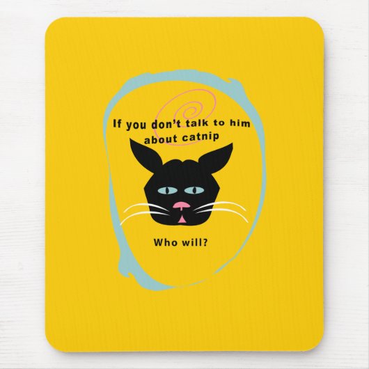 kat op katnip-talk grappige kleuren aanpassen muismat (Voorkant)