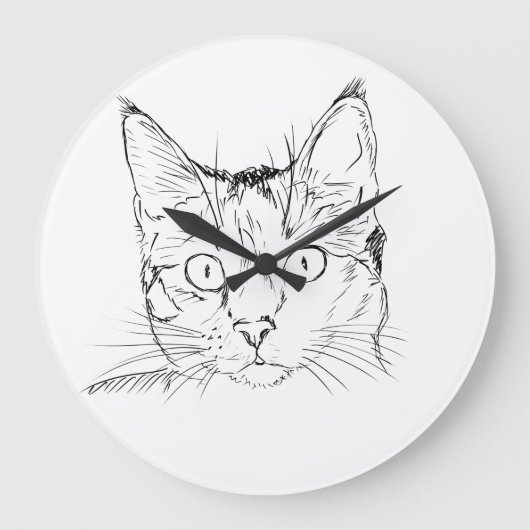 Kat op klokken (Voorkant)