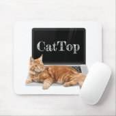 Kat op laptop - CatTop Muismat (Met muis)
