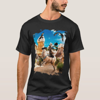 Kat op Llama Rijdt T-shirt