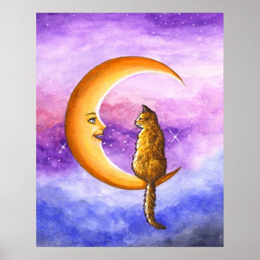 Kat op maan 673 poster (Voorkant)