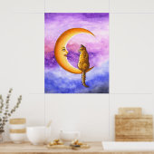 Kat op maan 673 poster (Keuken)