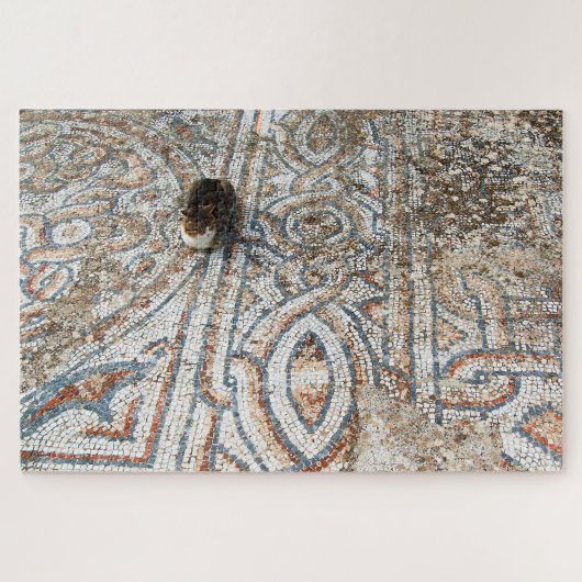 Kat op mozaïeken legpuzzel (Horizontaal)