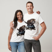 Kat op schildpad t-shirt (Unisex)