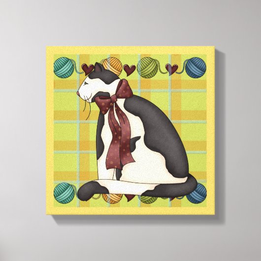 Kat op spelCanvas Canvas Afdruk (Voorkant)