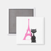 Kat op vakantie in Parijs Magneet (Voorkant / Achterkant)