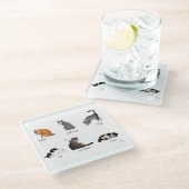 Kat Opdrachten Glazen Onderzetter (Schuin)