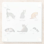 Kat Opdrachten Glazen Onderzetter (Achterkant)