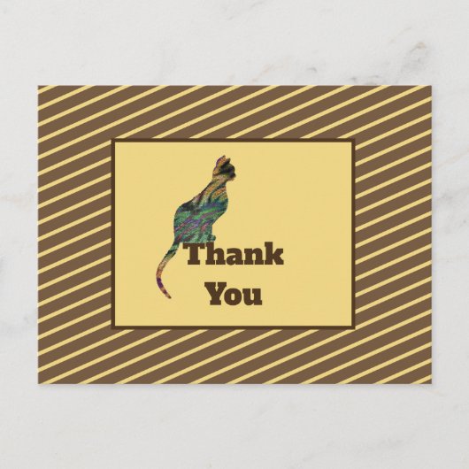 Kat-oppas-appreciatiemozaïek Kitten Bedankt Briefkaart (Voorkant)