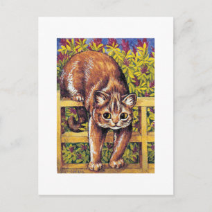 Kat over Fence, Louis Wain Briefkaart