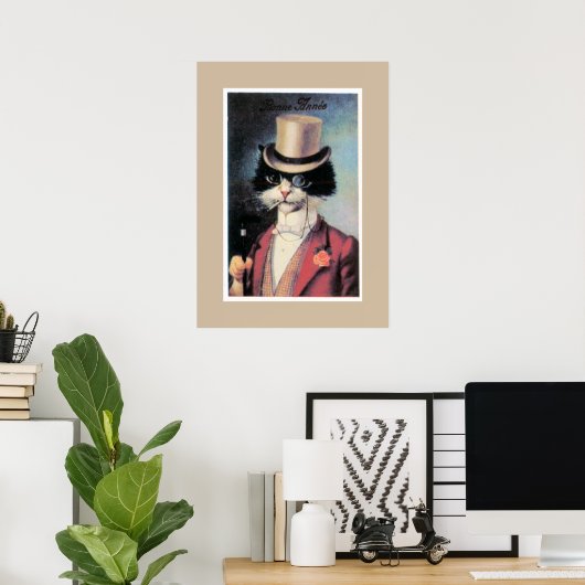 Kat over stad poster (Thuiskantoor)