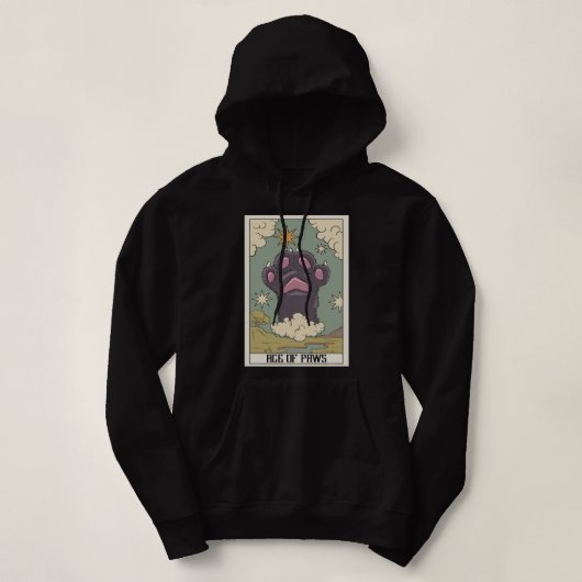Kat Pad occult Tarot Hoodie (Design voorkant)