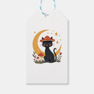 Kat Paddenstoel Hoed Cottagecore Kitten Kitty Vrou Cadeaulabel