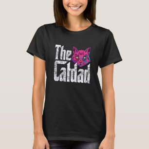 Kat pap de catfather Crazy Cat vader Kat papa T-shirt