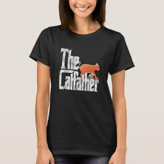 Kat pap de catfather Crazy Cat vader Kat papa T-shirt