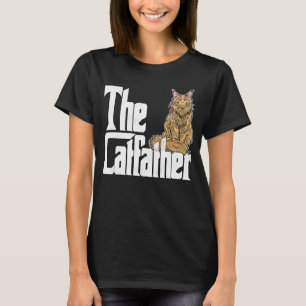 Kat pap de Catfather Maine Coon Cat Father Kat T-shirt