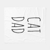 "Kat Pap" Eenvoudige moderne boerderij Fleece Deken (Voorkant (Horizontaal))