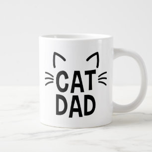 Kat pap met oorlogen en whiskers extra grote beker