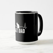 Kat pap voor vaders dag | Cat Retro-product Mok (Voorkant rechts)