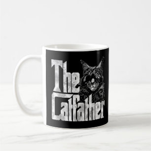 Kat papa de Catfather Crazy Eyepatch Cat Father Ki Koffiemok