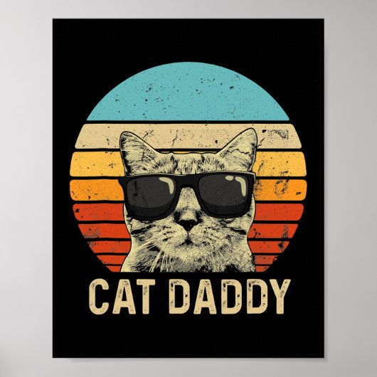  kat papa Funny Cat Lover Cat Dad Fathers Poster (Voorkant)