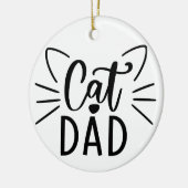 Kat papa keramisch ornament (Links)