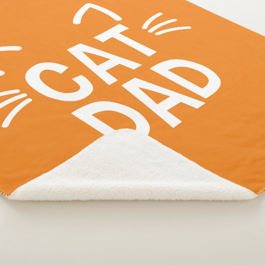 Kat papa met oren en whiskers sherpa deken (3/4)