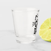 Kat papa met oren en whiskers shot glas (Links)