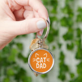 Kat papa met oren en whiskers sleutelhanger (Hand)