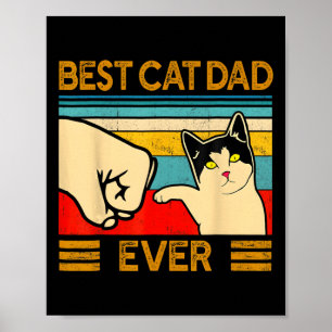 Kat Papa Ooit Vaderdag Gift Kat Papa Voor Mannen Poster