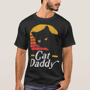 Kat papa  tachtig stijl Kat Retro verafstanden T-shirt