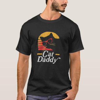 Kat Papa  tachtig stijlvol Kat Hipster Glass T-shirt