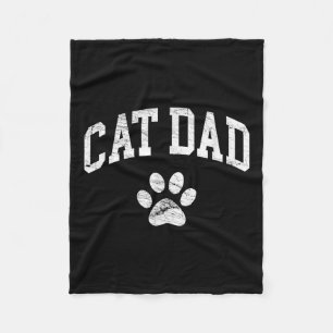 Kat papa -  vervormd ontwerp - Funny Cat Pa Fleece Deken
