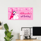  Kat Paris Birthday Banner Poster (Thuiskantoor)