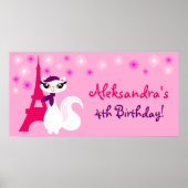 Kat Paris Birthday Banner Poster (Voorkant)