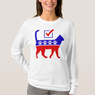 Kat Party Logo Feline Politics Great Party of Meow T-shirt