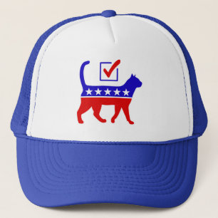 Kat Party Logo Feline Politics Great Party of Meow Trucker Pet