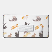 Kat patroon bureaumat (Keyboard & Muis)