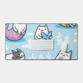 Kat patroon bureaumat (Keyboard & Muis)