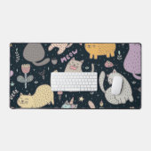 Kat patroon bureaumat (Keyboard & Muis)