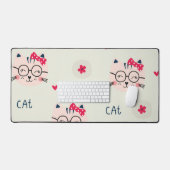 Kat patroon bureaumat (Keyboard & Muis)