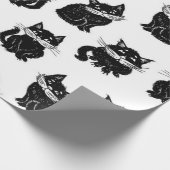 Kat patroon cadeaupapier (Hoek)