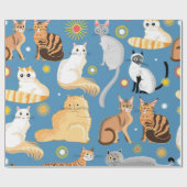 Kat patroon cadeaupapier (Vlak)