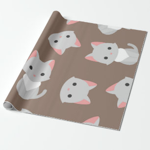 Kat patroon cadeaupapier