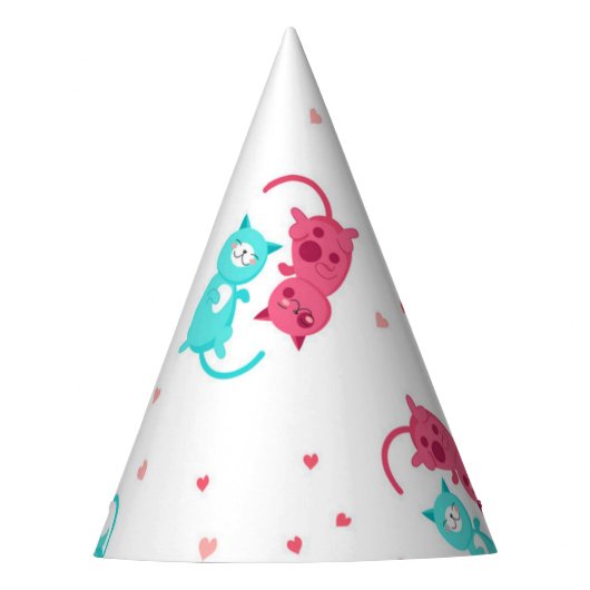 Kat patroon feesthoedjes (Voorkant)