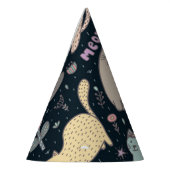 Kat patroon feesthoedjes (Links)