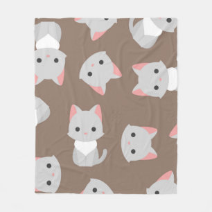 Kat patroon fleece deken