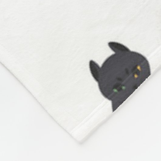 Kat patroon fleece deken (Hoek)