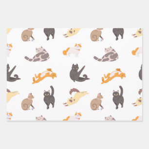Kat patroon inpakpapier vel